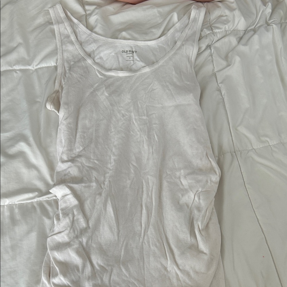 Old Navy Women's Classic Maternity White Tank Top